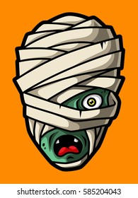 Cartoon Mummy Head