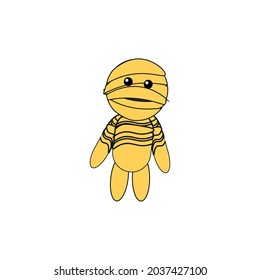 Cartoon mummy icon. Vector illustrations.
