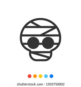 Cartoon Mummy icon,Vector and Illustration.