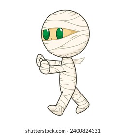 Cartoon mummy illustration, doodle design