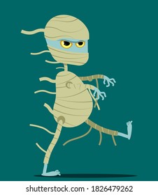Cartoon mummy. Vector illustration for card, print and poster.