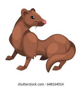 Cartoon mungo, mongoose character 