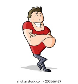cartoon muscle guy