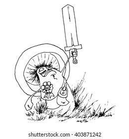 Cartoon mushroom