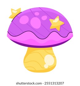 cartoon mushroom drawing icon isolated