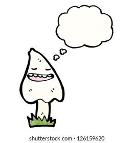 cartoon mushroom with face