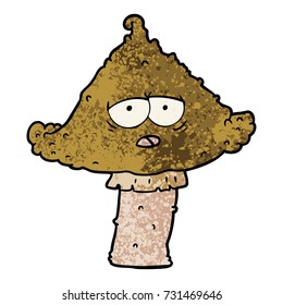 hongos de dibujos animados con cara