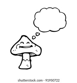 cartoon mushroom with face
