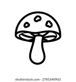Cartoon mushroom face smiling