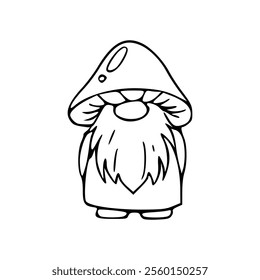 A cartoon mushroom with a hat on