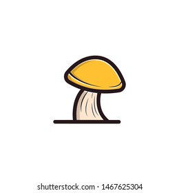 cartoon mushroom logo. mushroom logo design template.