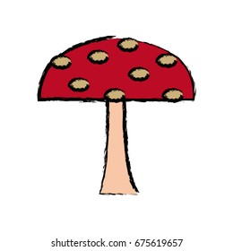 cartoon mushroom nature botanical icon