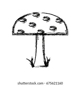 cartoon mushroom nature botanical icon