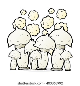 hongos de dibujos animados