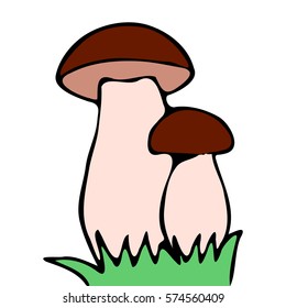 Cartoon mushrooms. Vector illustration
