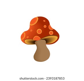 Cartoon mushrooms. Vector illustration, print for background, print on fabric, paper, wallpaper, packaging.	