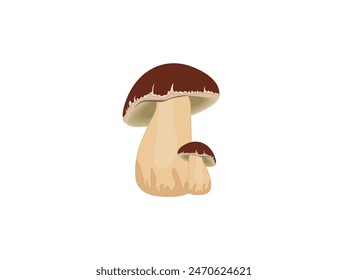 Cartoon mushrooms. Vector illustration, print for background, print on fabric, paper, wallpaper, packaging.	