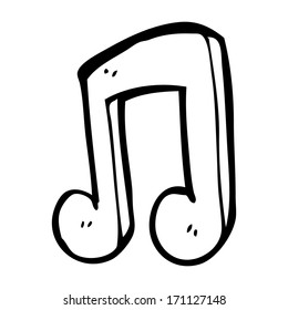 nota musical de dibujos animados