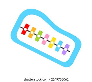 Cartoon musical toy. Vector illustration