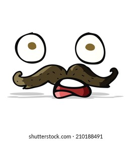 Cartoon Mustache Face Stock Vector (Royalty Free) 210188491 | Shutterstock