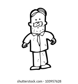 hombre bigote de dibujos animados