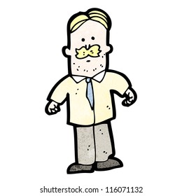 hombre bigote de dibujos animados