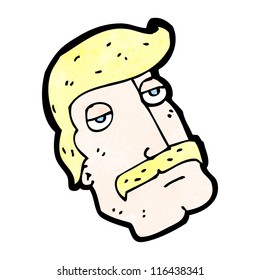 cartoon mustache man