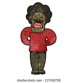 el hombre del bigote de dibujos animados habla