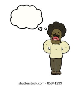 cartoon mustache man talking
