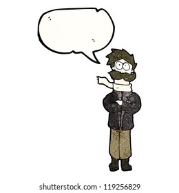 piloto del bigote de dibujos animados