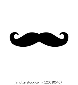 Cartoon mustache. vector icon