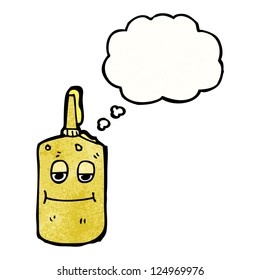 botella de mostaza de dibujos animados