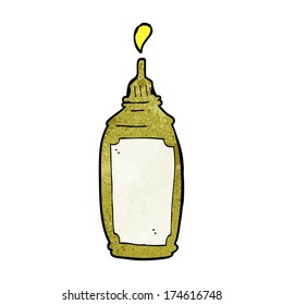 cartoon mustard bottle