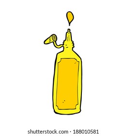 botella de mostaza de dibujos animados