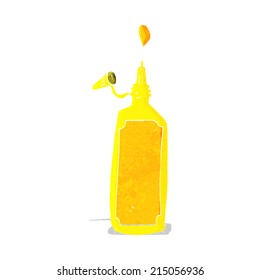 cartoon mustard bottle