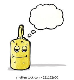 cartoon mustard bottle