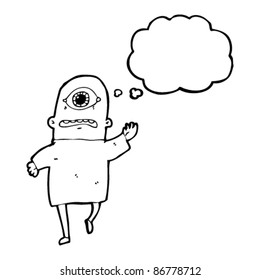 cartoon mutant monster man