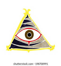 cartoon mystic eye symbol