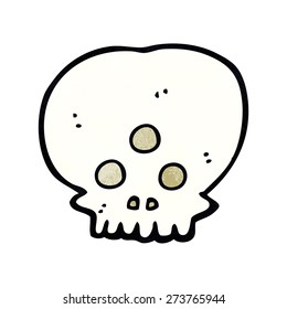 cartoon mystic skull