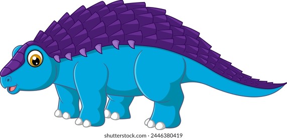 Cartoon nadosaurus on white background of illustration