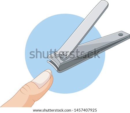 Cartoon of nail clipper on white background Foto d'archivio © 