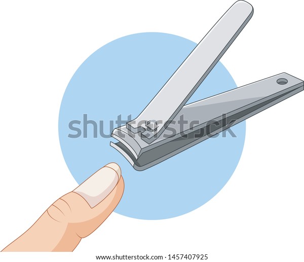 Cartoon Nail Clipper On White Background Stock Vector (Royalty Free ...