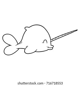 cartoon narwhal