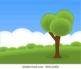 Cartoon nature landscape 