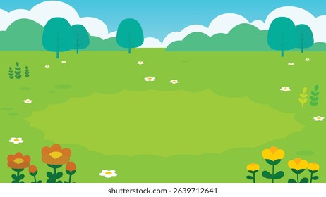 Cartoon Nature Landscape Background illustration