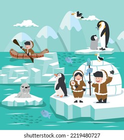  Cartoon nature North pole Arctic 