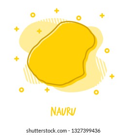 Cartoon Nauru Map