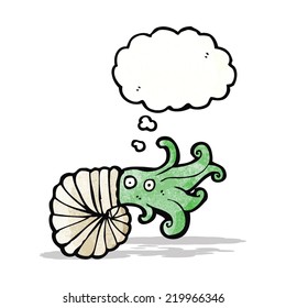 cartoon nautilus squid