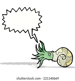 caricatura nautilus squid