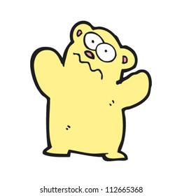 oso nervioso de dibujos animados